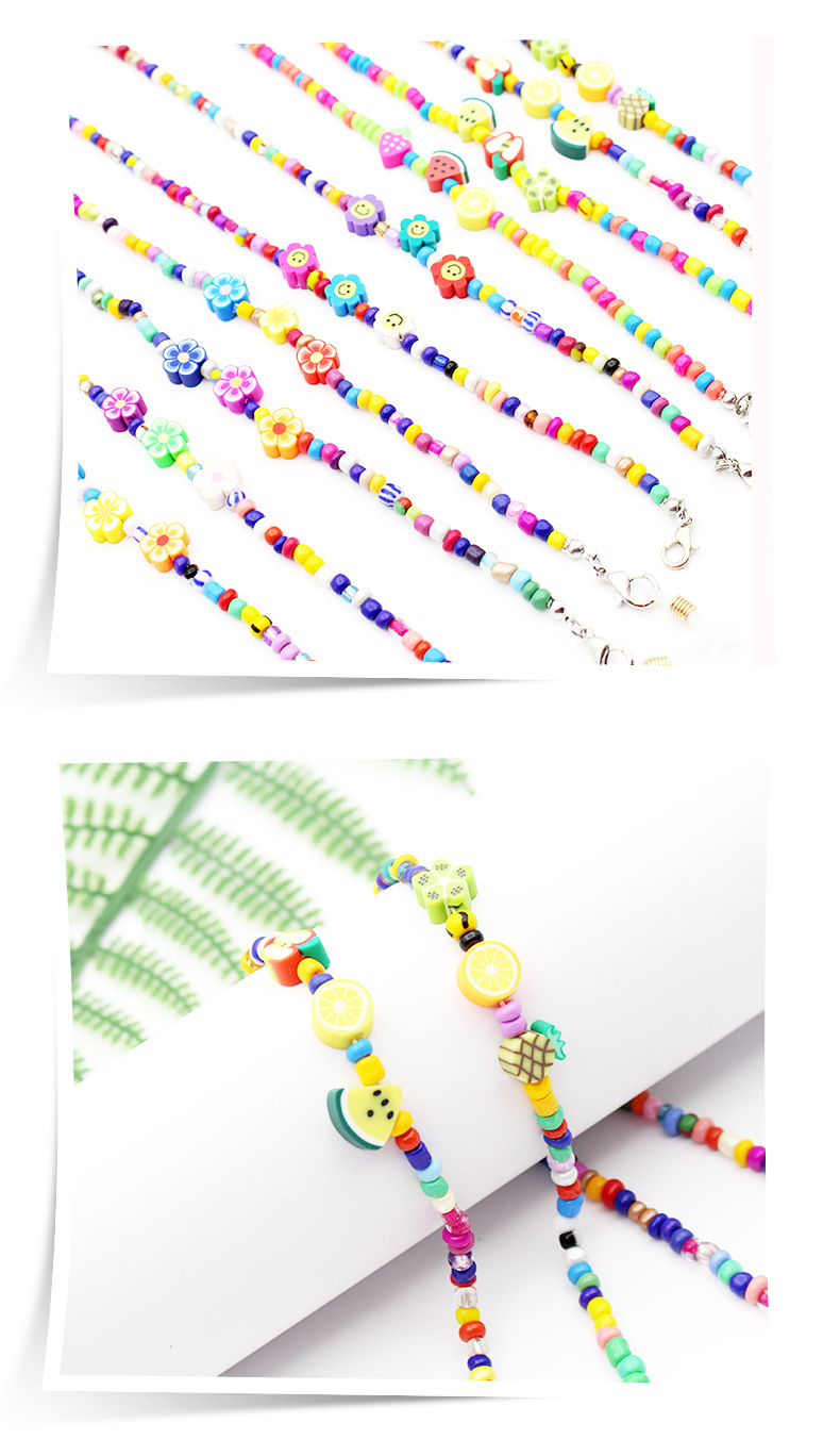 New fashionable acrylic masks, eyeglass chains, anti-drop lanyards and colorful fruit necklaces from Amazon cross-border in Europe and America pic 7