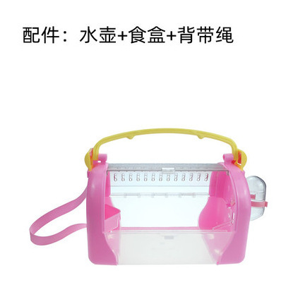 Pet takeout: Transparent, breathable, large-space, small parrot birdcage, portable for going out, hand-held birdcage pet supplies pic 7