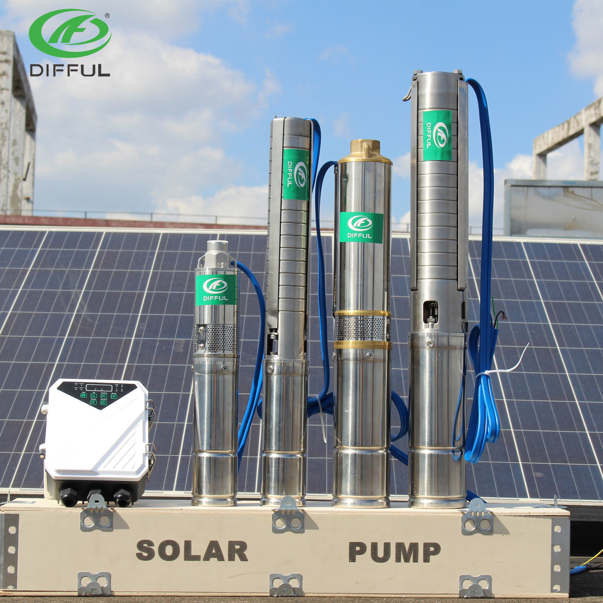 Solar energy system DC brushless submersible pump, photovoltaic solar panel, deep well pump, solar pump pic 2