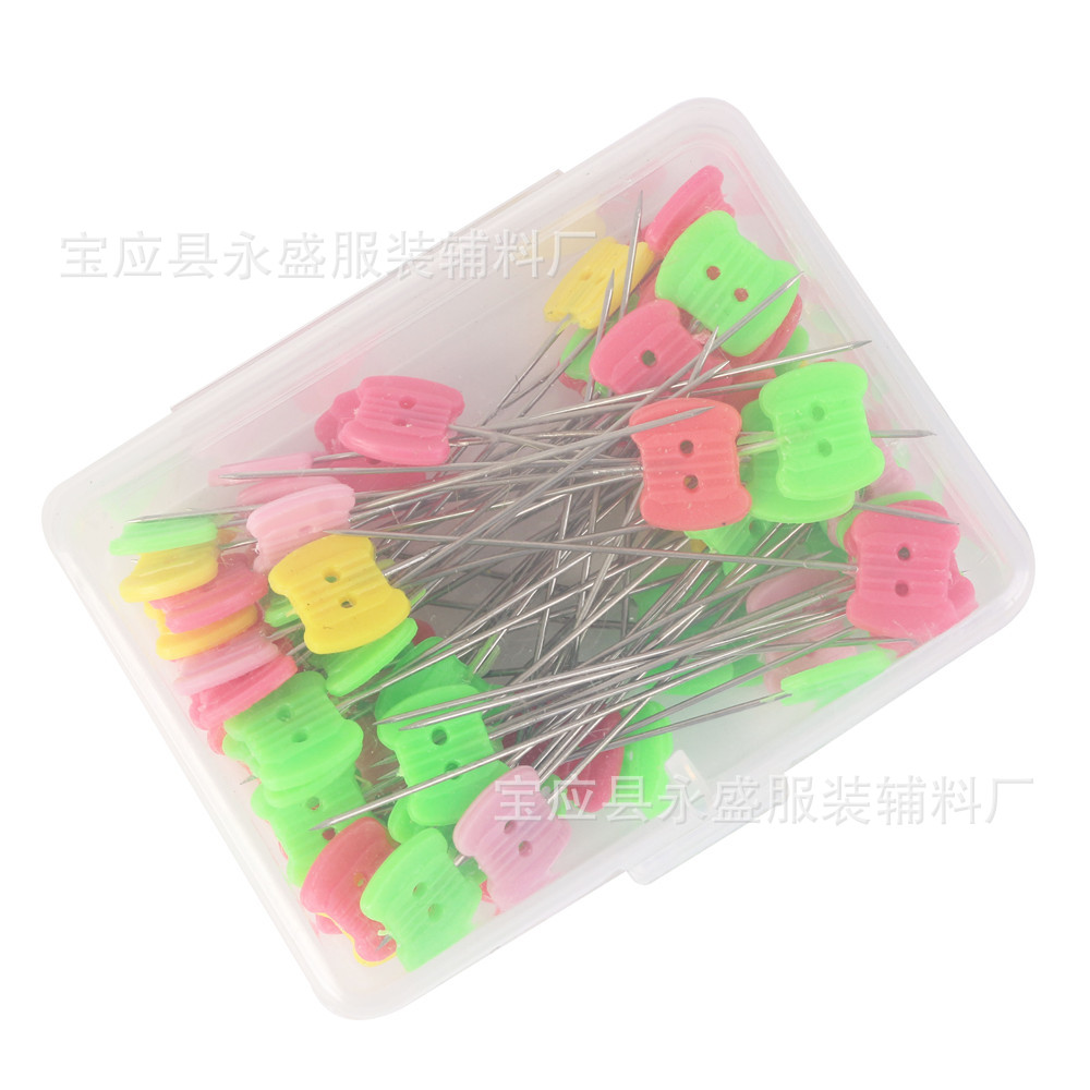 工厂供应彩色小鸟针郁金香形大头针手工装饰塑料定位裁剪针批发详情5