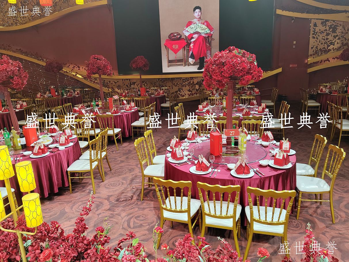 Yiwu foreign Trade wedding dining tables and chairs, theme wedding bamboo joint chairs, banquet center, castle chairs, hotel wedding banquet chairs pic 7