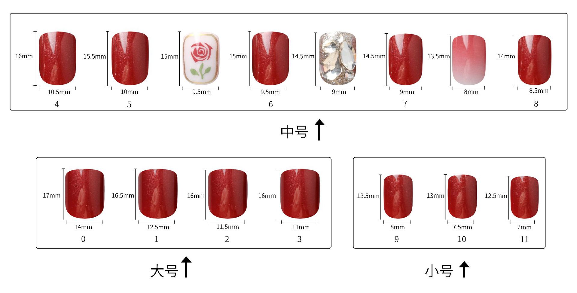 New wearable nails for spring and summer, handcrafted, scallion powder, phosphorescent artificial nails, purple Chinese nail pieces with a tool kit of 30 pieces pic 5