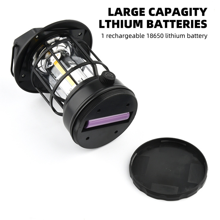 The solar-powered portable camping lamp can be charged by solar energy pic 6