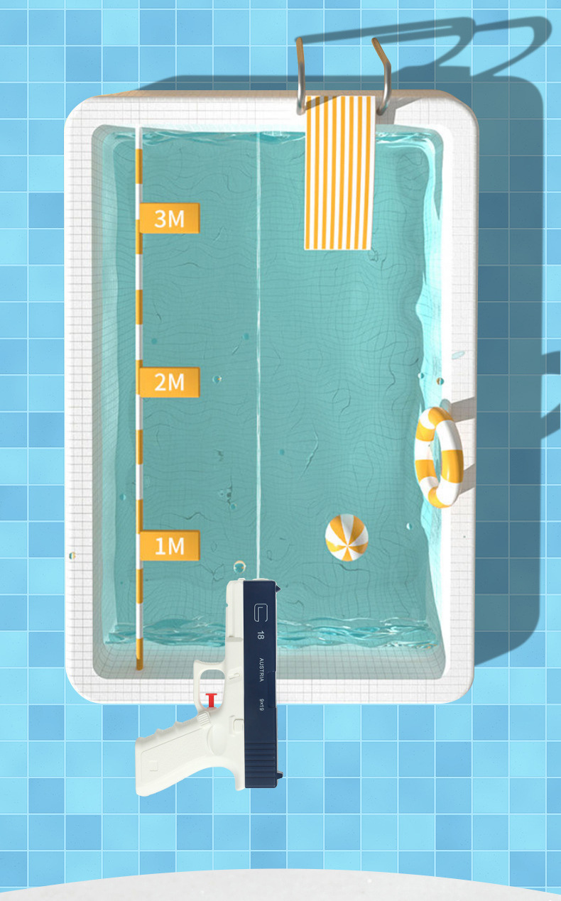 儿童连发无限水容量高速手动强劲动力水枪格洛克手动连发水枪型玩具详情8