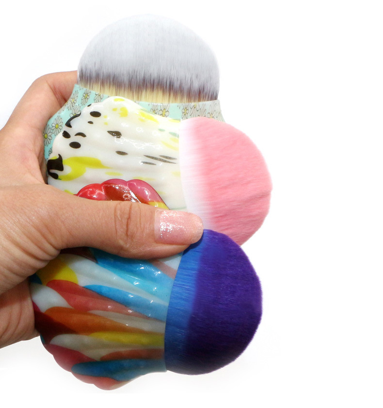 Factory direct sales of cross-border fan-shaped shell-shaped foundation brushes, single multi-functional semi-circular blush brushes and beauty brush tools pic 17