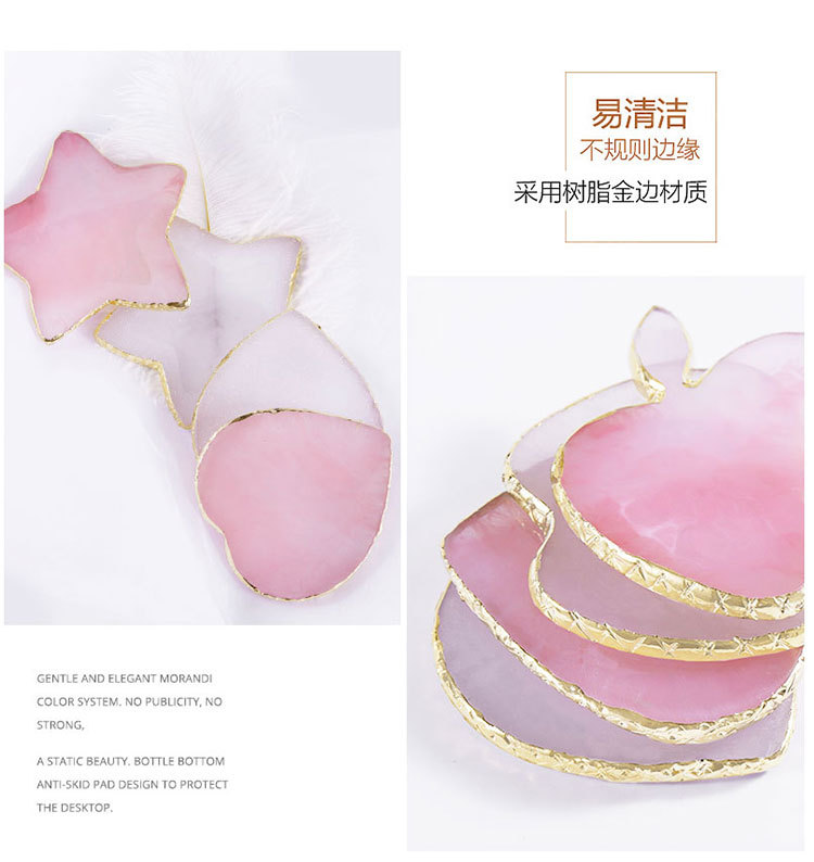 Cross-border new nail art star palette resin agate plate nail art painting palette nail plate display board tool shanilak pic 4