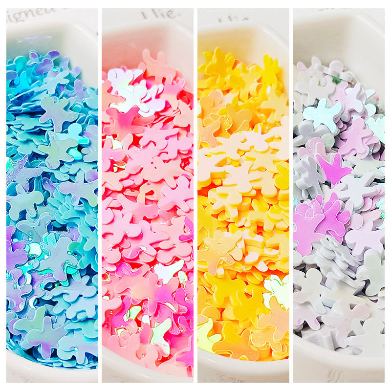 五角星亮片独立日派对小包装珠片抛撒节日10MM平面混三色星星亮片详情7