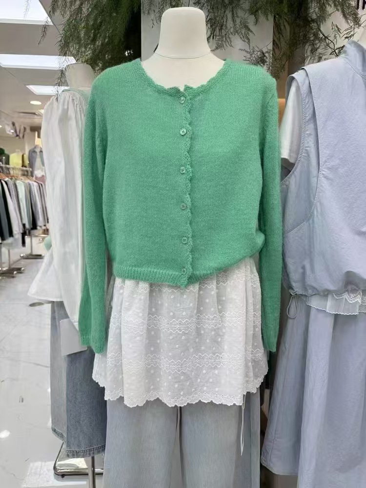 New Spring/Summer 2025 round-neck knitted sweater for women, Korean style, versatile, dopamine, youthful and gentle style, cardigan for women pic 38
