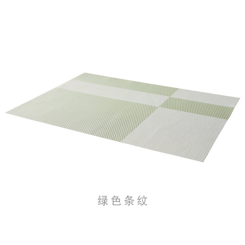 Cross-border Western placemats, restaurant table and plate MATS, simple and modern Nordic style color-blocked woven anti-slip PVC heat insulation pads pic 8