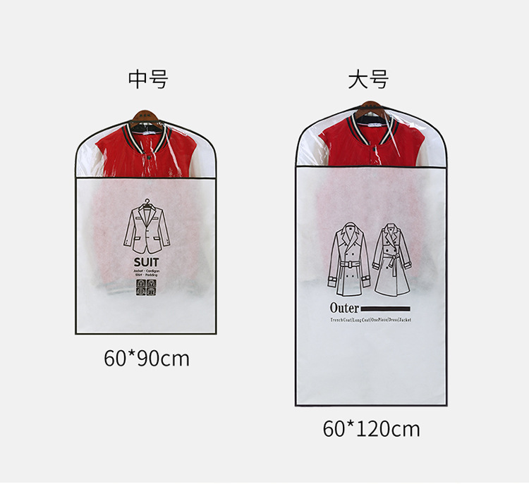 Factory direct sales of clothing dust bags, dust covers, suit covers, transparent coat covers, and clothing storage bags pic 2