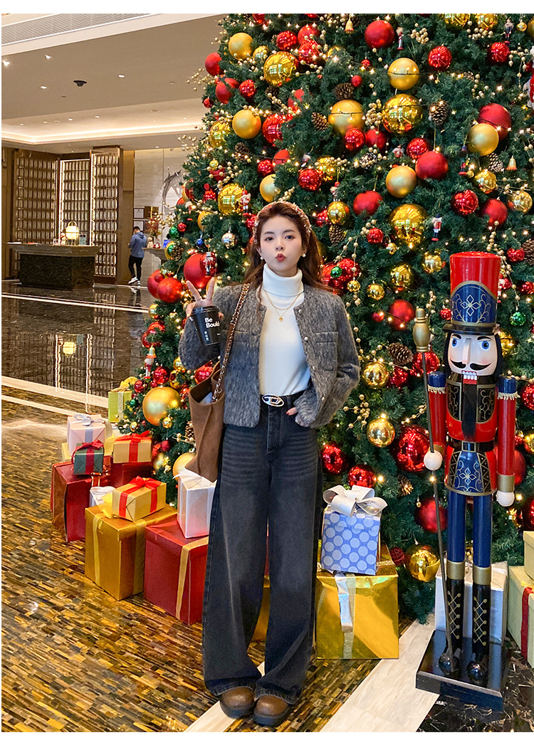 毛衣女2024新款秋冬美拉德穿搭堆堆高领打底衫内搭高级感针织上衣详情24