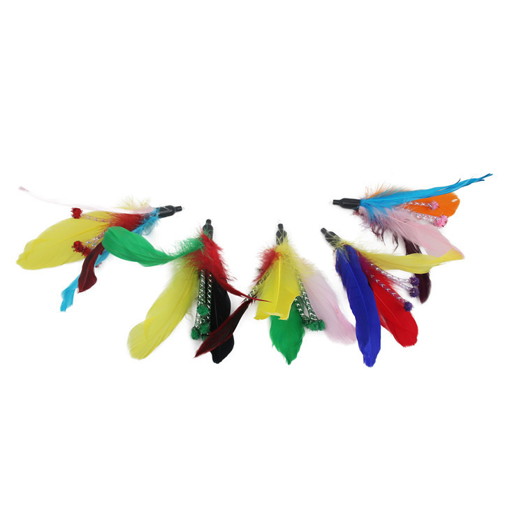 Nuevo juguete cat stick reemplazo cabeza pluma malla tubo campana gato gato juguetes interactivos fabricante directo cat cat suministros pic 13