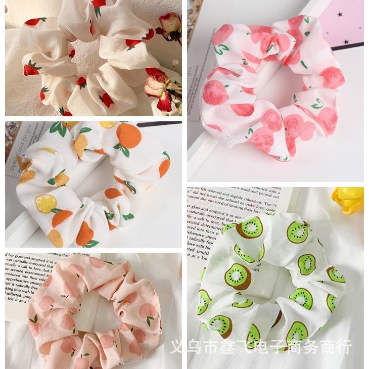 Fresh and clean mesh hair rope, large intestine flower wreath hair band, pig large intestine hair tie, high-elasticity hair accessory, wholesale and customized in South Korea pic 2