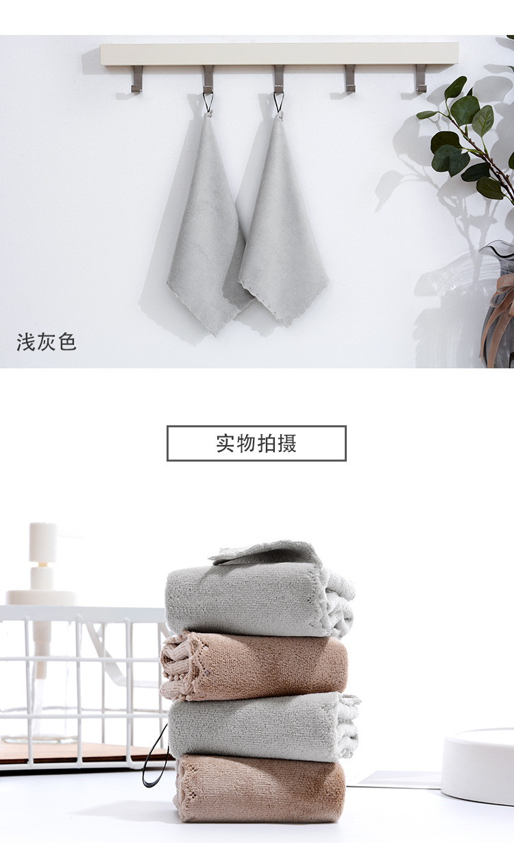 Tuoou Factory Direct sale of ultra-fine fiber square towels 25*25 28g, customizable LOGO, super soft and absorbent pic 3