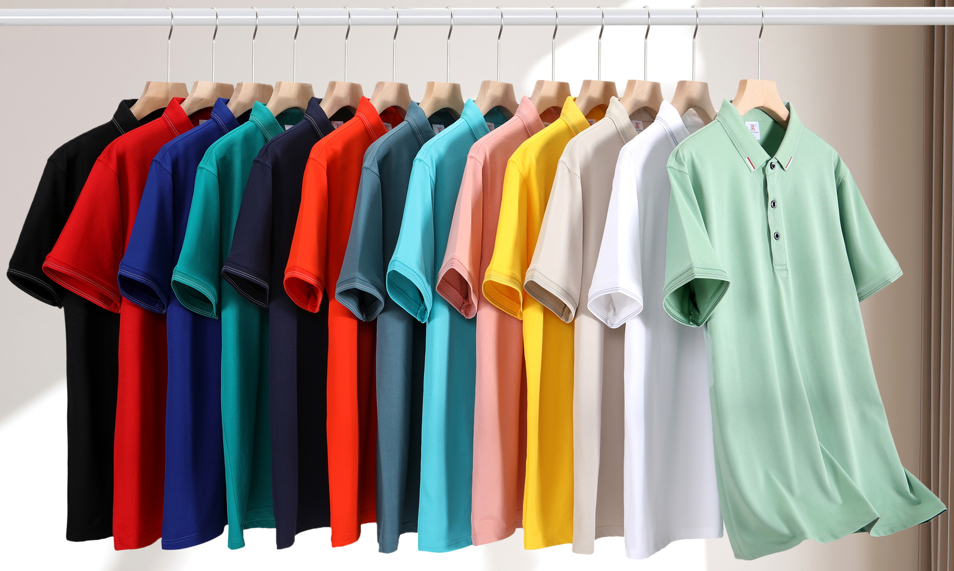 Ropa de trabajo estampado con solapa polo corporativo camisa de trabajo manga corta camiseta de equipo camiseta publicitaria estampado LOGO bordado pic 25