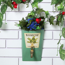 欧式故意做旧色插花桶酒吧陈列摆设 创意摄影道具家居摆件铁皮桶详情4