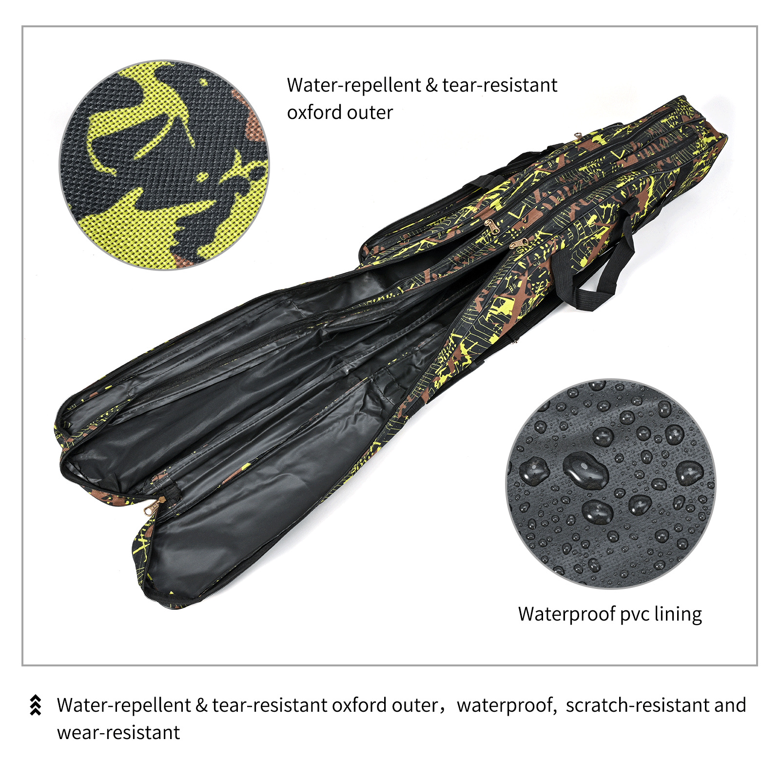 LEO/ Leou 28259 [Camouflage Fishing Rod Bag] Foldable Cross-border European Fishing Gear Bag pic 7