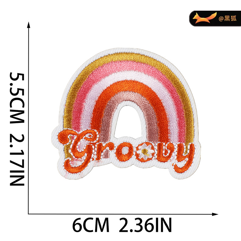 鞋帽刺绣布贴包包补丁贴衣服装饰章仔电脑绣花标卡通花朵刺绣贴 pic 14