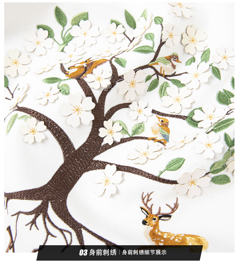 国潮轻奢光变花朵树重工刺绣舒适长袖圆领男装卫衣秋冬款时尚上衣详情19