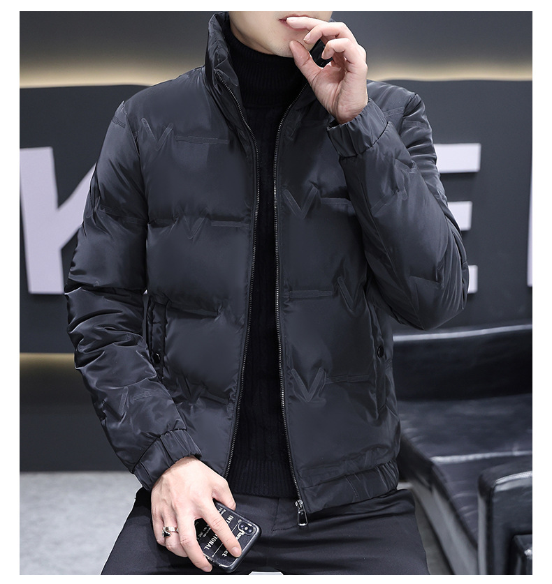 国标羽绒服男式冬季新款高端白鸭绒外套潮牌短款立领男装一件代发详情22