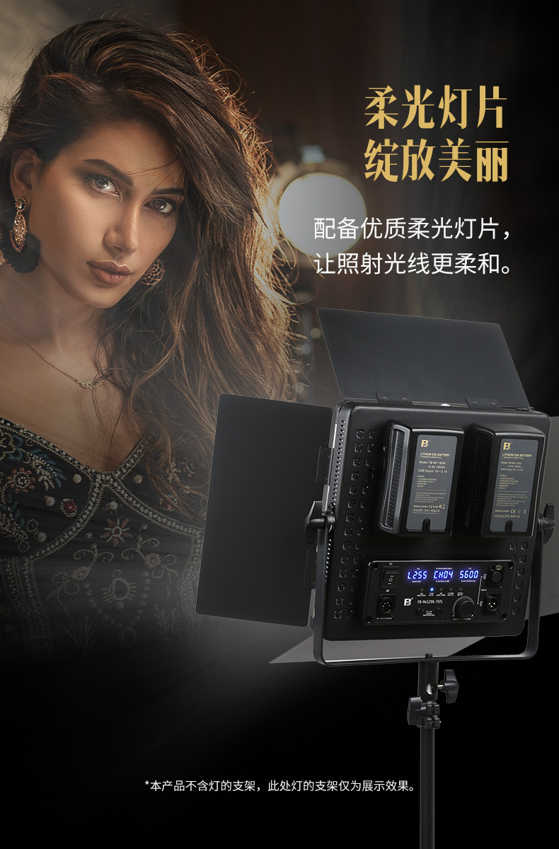 Fengbiao Re1296 Photography light, fill light, studio shooting lighting, professional film and television light, video soft light pic 13