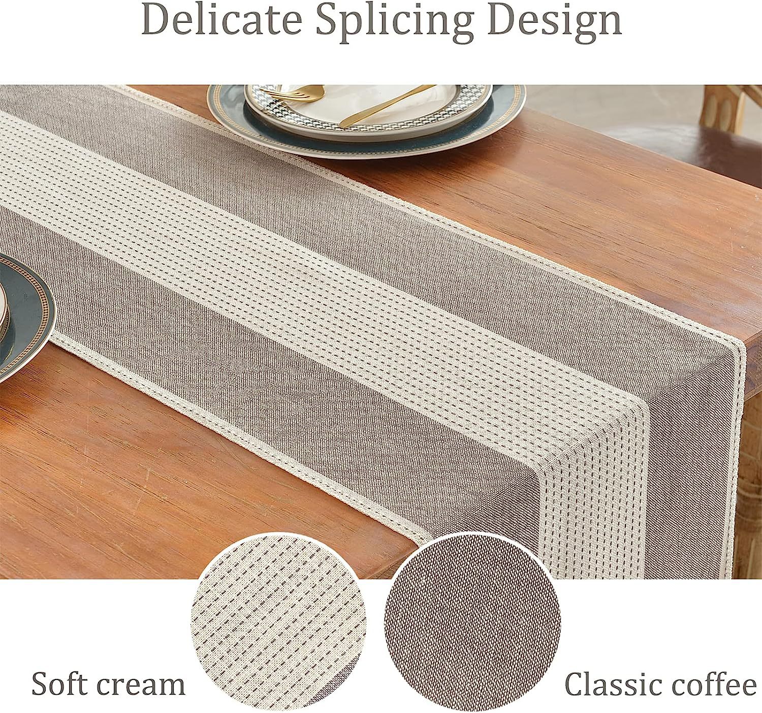 Cross-border factory direct supply table flags, American color-blocked striped tablecloths, Nordic coffee tables, long bed flags, shoe cabinet flags, tea flags pic 30