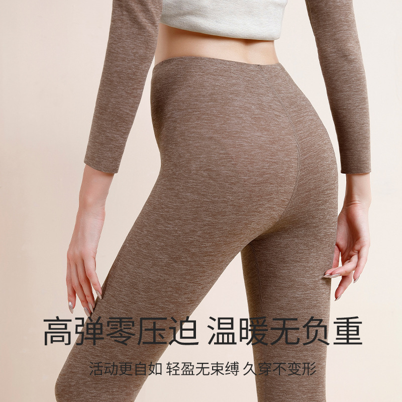 羊毛蚕丝德绒高腰保暖裤秋裤女保暖裤无痕加绒打底棉毛裤秋冬线裤详情19
