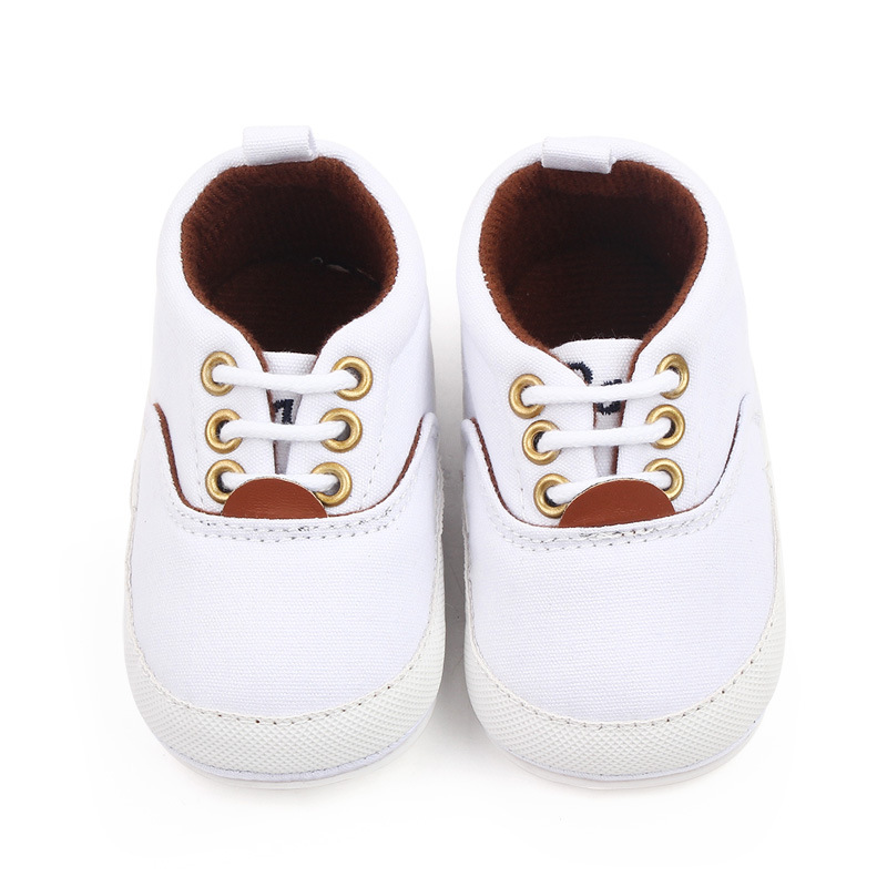 Spring and Autumn Soft rubber-soled multi-color canvas shoes, lace-up baby shoes, 0-1 year old infant casual shoes, walking shoes 2759 pic 29