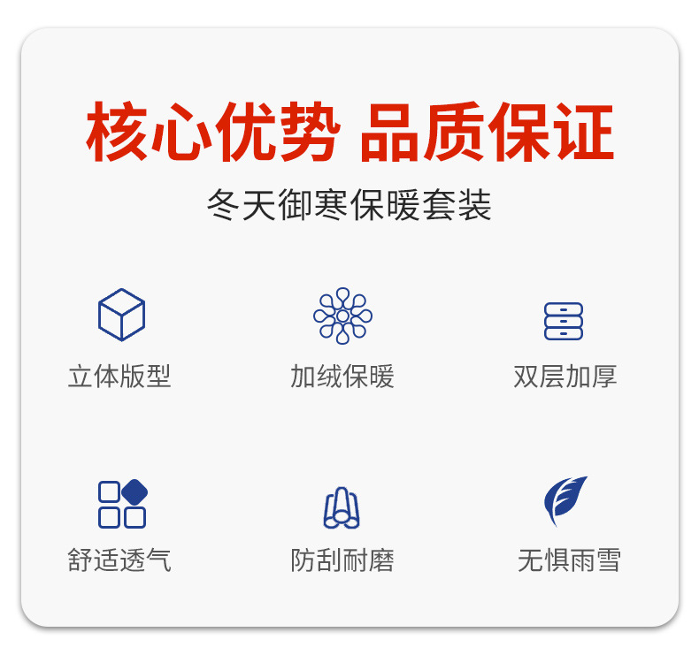 冬季工作服棉衣加绒加厚棉袄套装耐磨迷彩大衣劳保工作服北极厚绒详情2