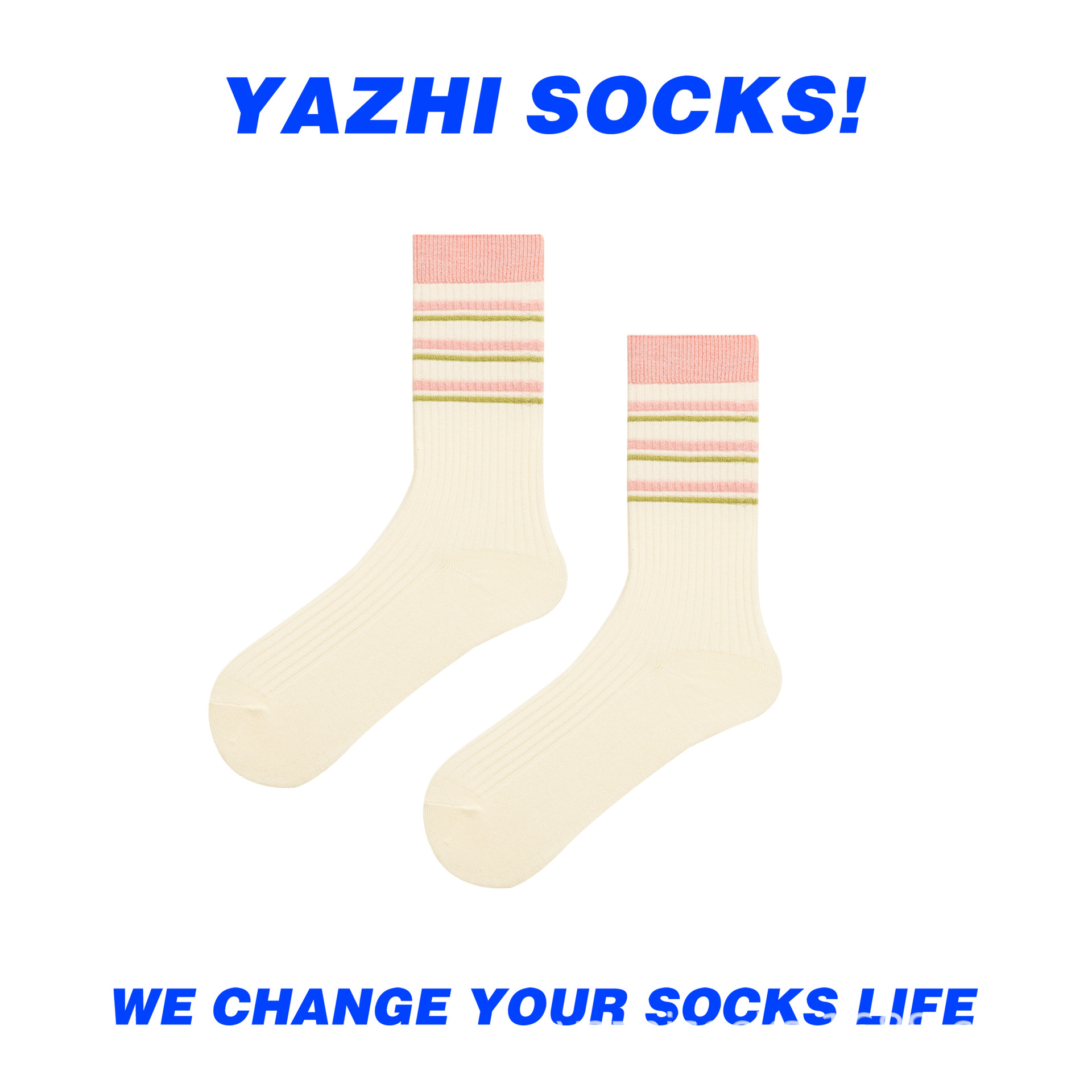 YAZHI 夏季薄款中筒女袜可爱少女粉色奶油风刺绣百搭棉袜双针袜子详情7