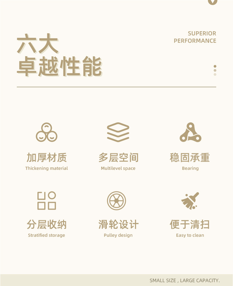 可移动书架多层儿童收纳架阅读家用置物架小推车带轮落地简易书柜01012JX2363详情2