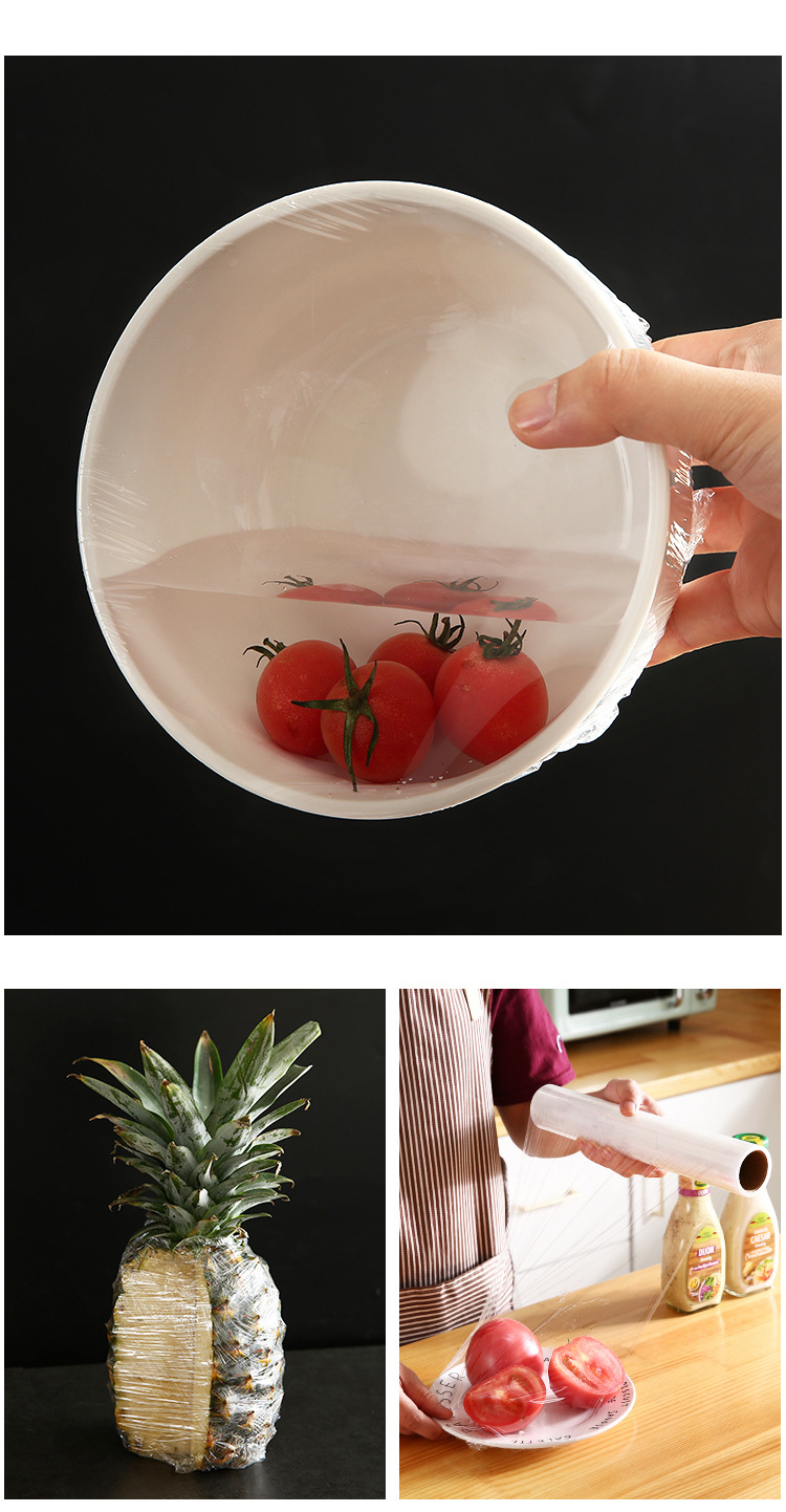 PE thickened food preservation film for household kitchen, refrigerator, food storage, fruits and vegetables, disposable preservation film size pic 39
