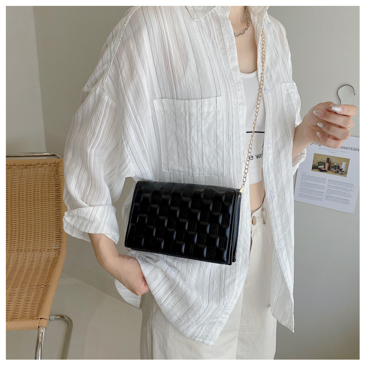 网红手提包包2021新款时尚单肩女包休闲感洋气斜挎简约ins链条包详情12