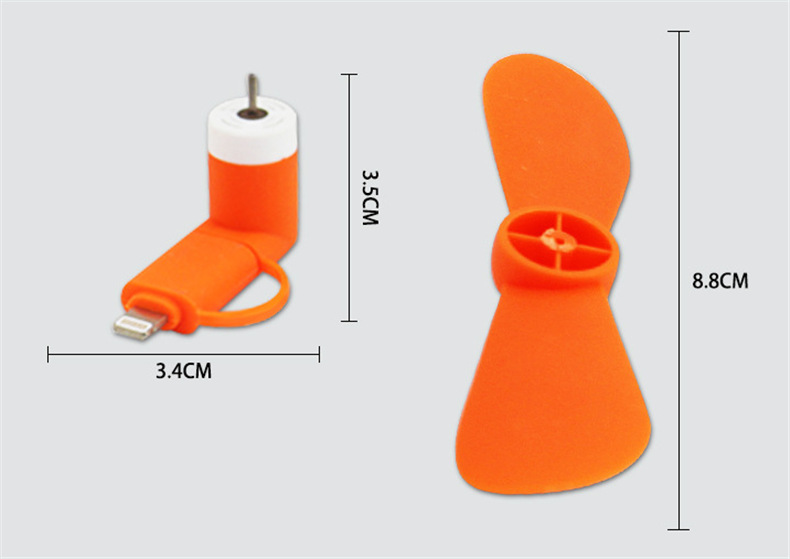 Portable fan, Apple and Android 2-in-1 mini mobile phone fan, creative ubs short fan, small mobile phone fan pic 14