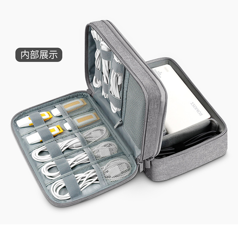 包纳 厂家直销耳机收纳盒数据线数码收纳包硬盘充电宝电源保护套详情9