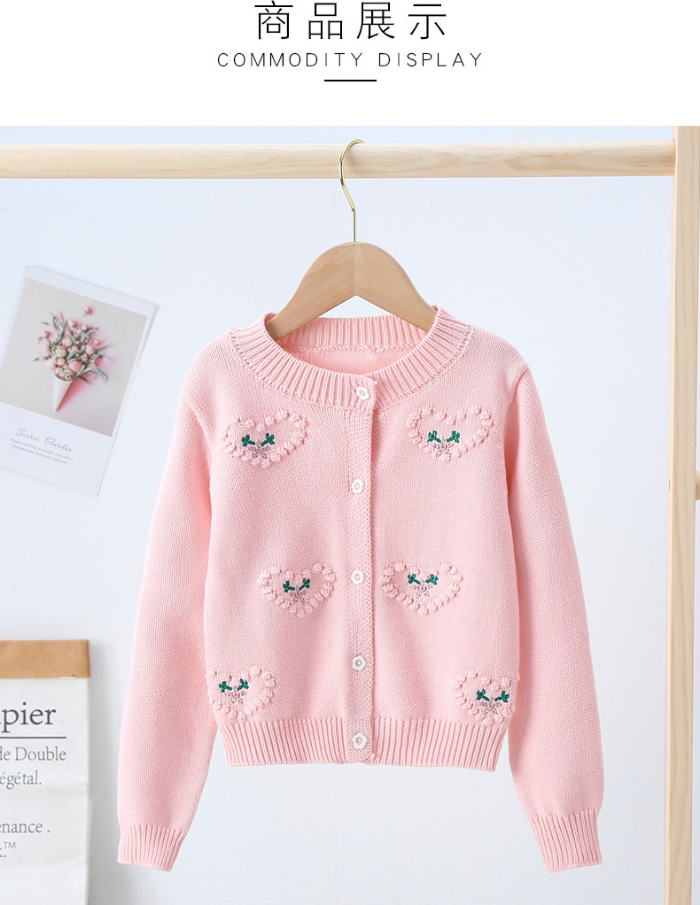 女童毛衣开衫春装新款儿童公主洋气上衣宝宝春秋棉外套详情10