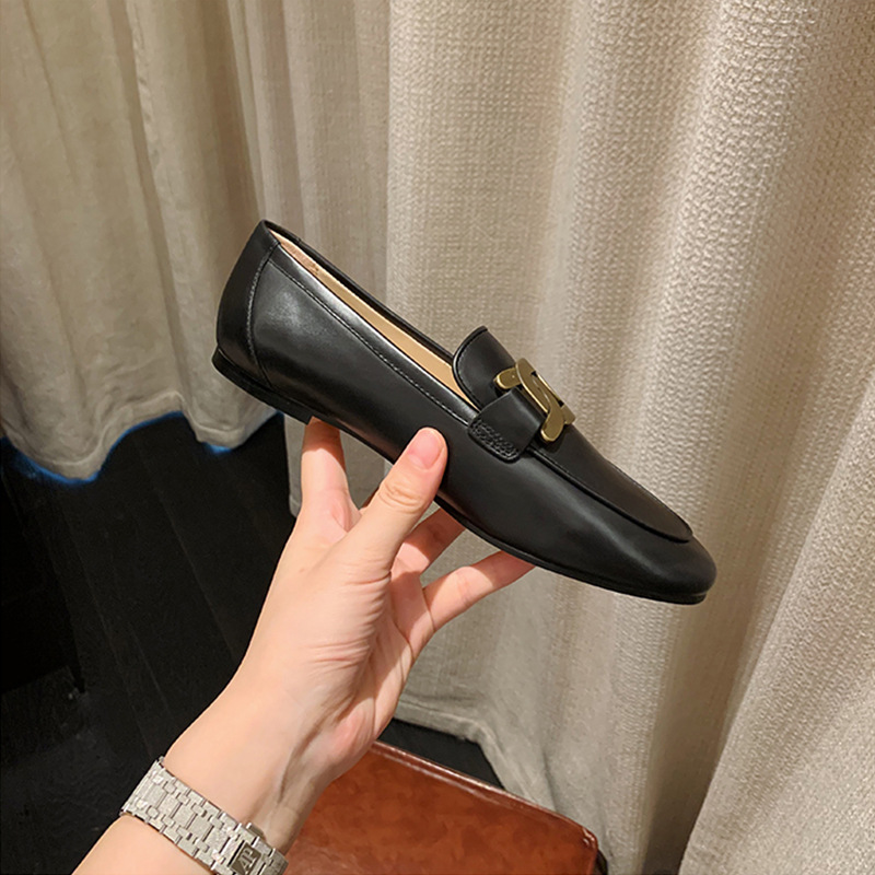 葡萄妈同款厚底乐福鞋女春秋鞋子复古小皮鞋英伦风女鞋夏季详情21