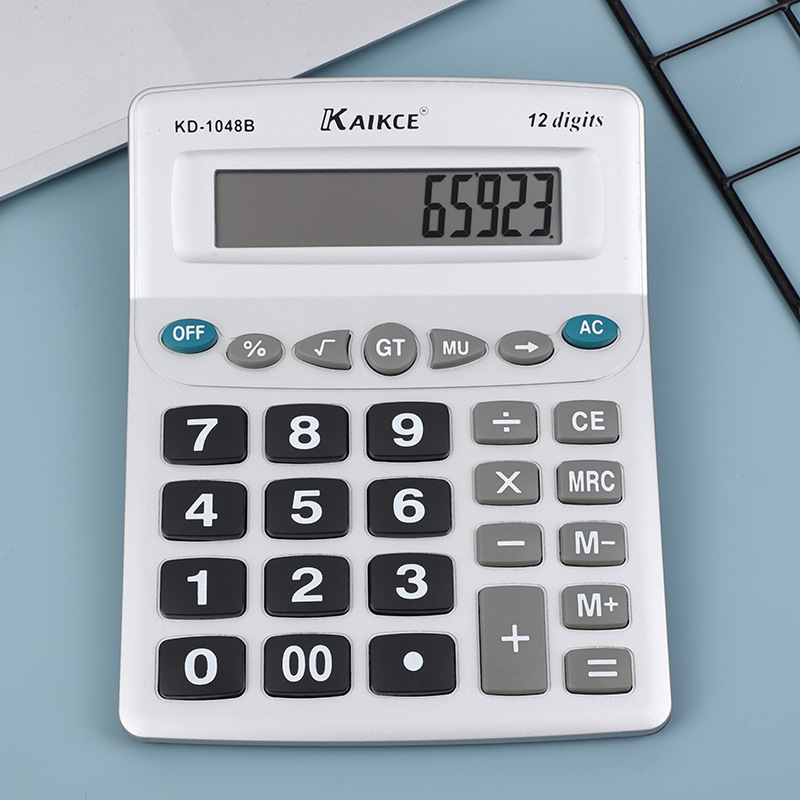 Business financial office calculator, 12-digit large screen calculator, 1048B calculator, factory direct sales pic 2