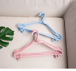 Rainbow-colored collar guard hanger, thickened plastic household hanger, clothes rack, clothes drying rack, clothes rack, clothes drying rack pic 46
