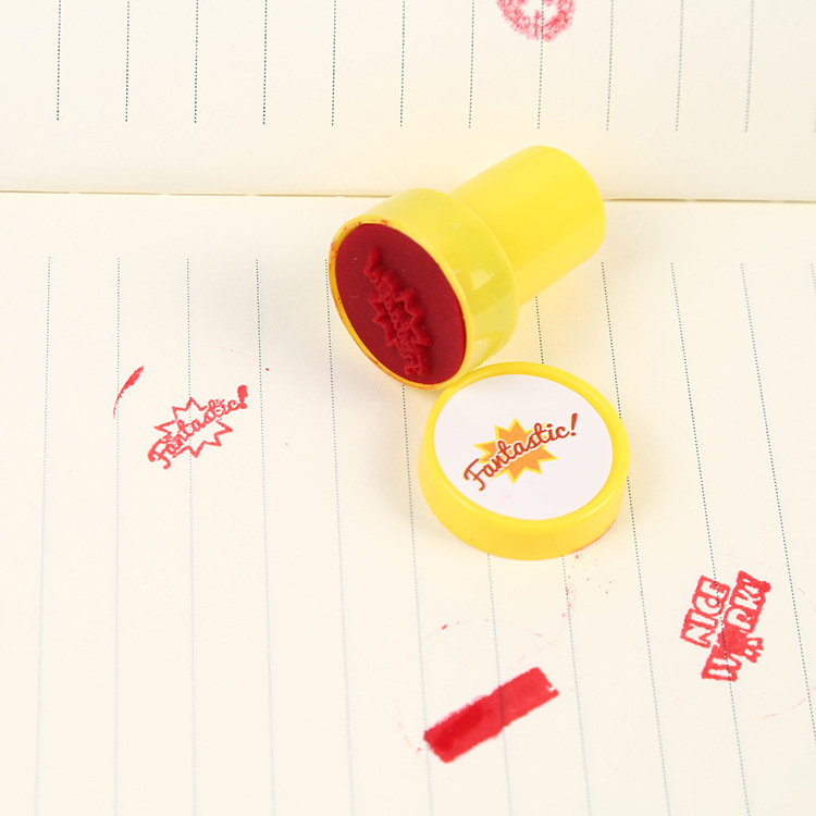 教师奖励教学鼓励英文印章 卡通儿童pvc塑料玩具章 韩版文具详情8
