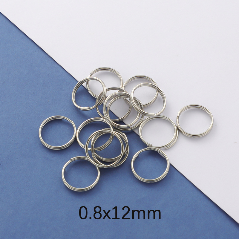 RUMNVNTY跨境热销精抛光不锈钢双圈钥匙圈饰品配件DIY圆环饰品圈详情22