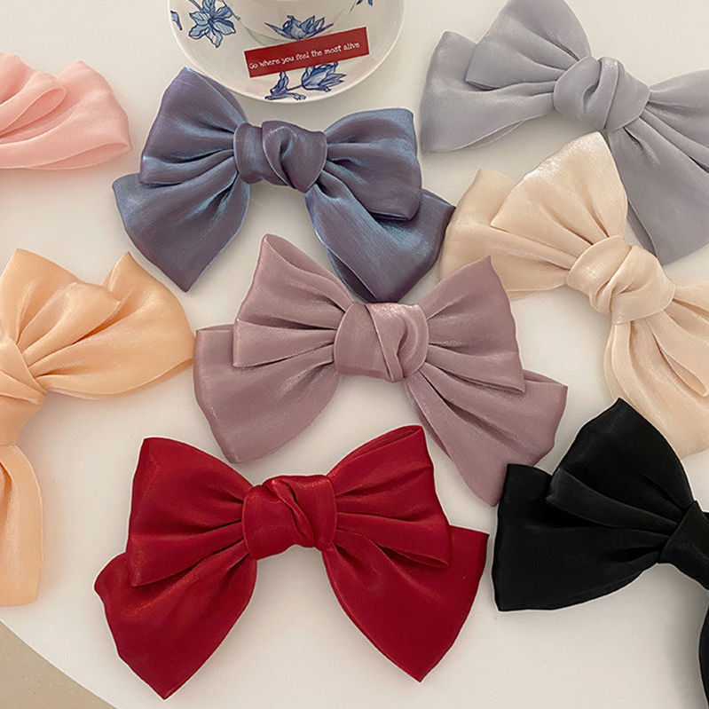 Super fairy-like Fish girl bow hair clip, forest-style top clip hair clip, retro and elegant hair accessory for women pic 3