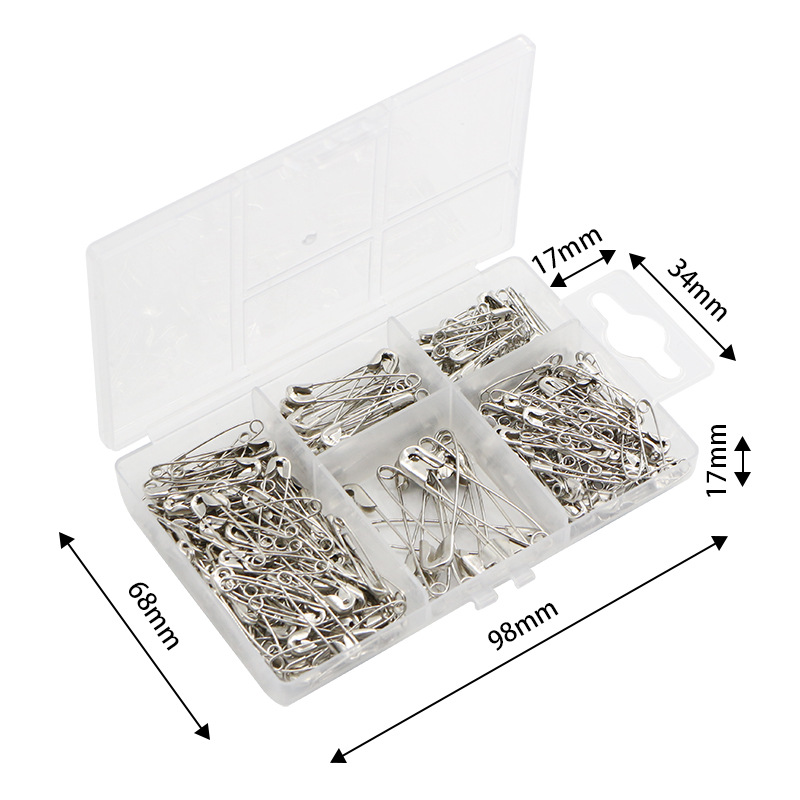 亚马逊新款250枚镀镍别针套装小尺寸家用装饰别针服装店扣针批发详情12