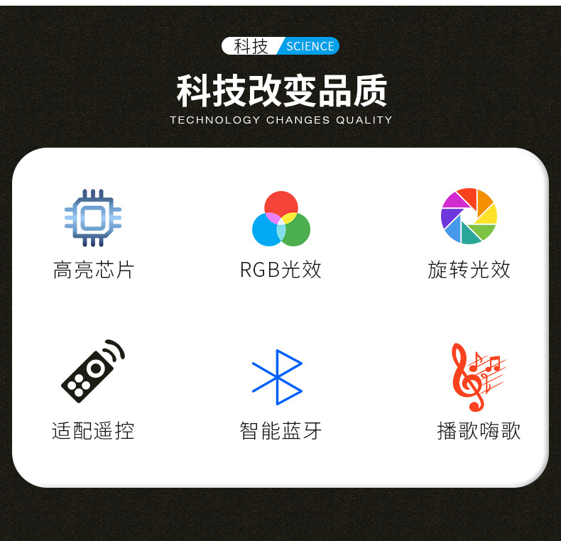 LED魔球灯蓝牙音乐水晶魔球灯遥控MP3蓝牙大魔球详情3