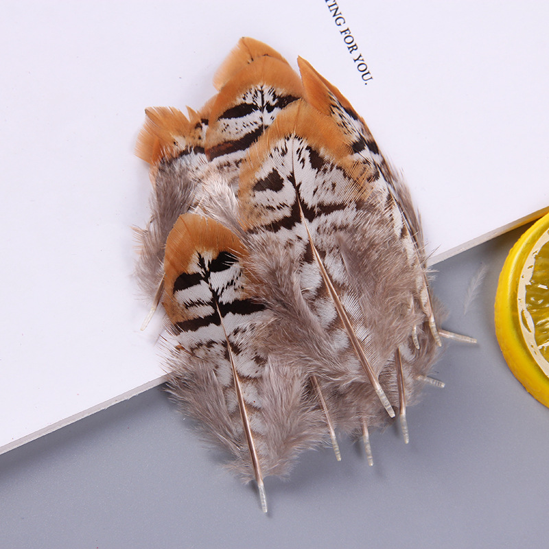 厂家批发珍珠鸡毛彩色羽毛 服装DIY手工工艺品饰品耳环材料野鸡毛详情22