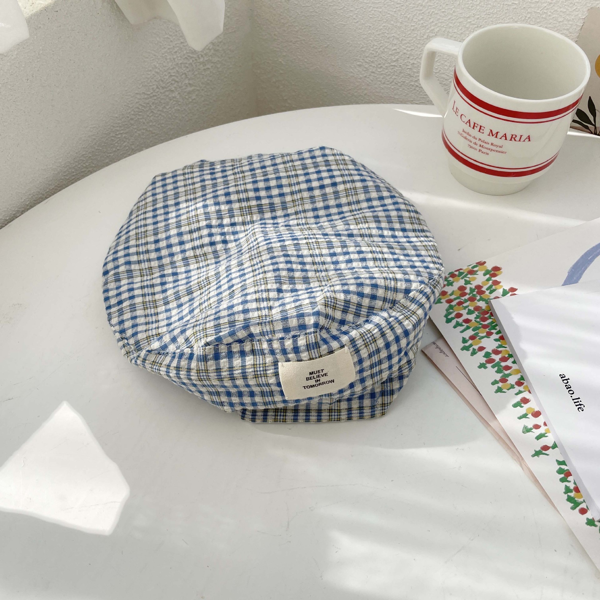 Sombrero de bebé otoño sur primavera verano boina coreana versión de moda ins viento niña pintora sombrero trendy cuadros boina para niños pic 25