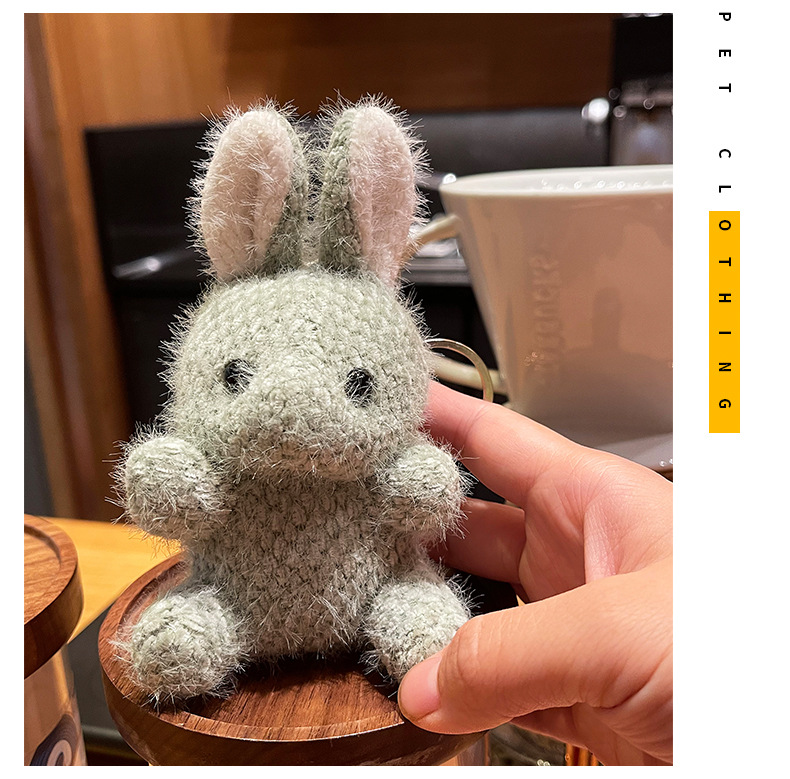 Cute cartoon rabbit plush pendant, creative figurine keychain, backpack pendant, mini decorative pendant pic 11