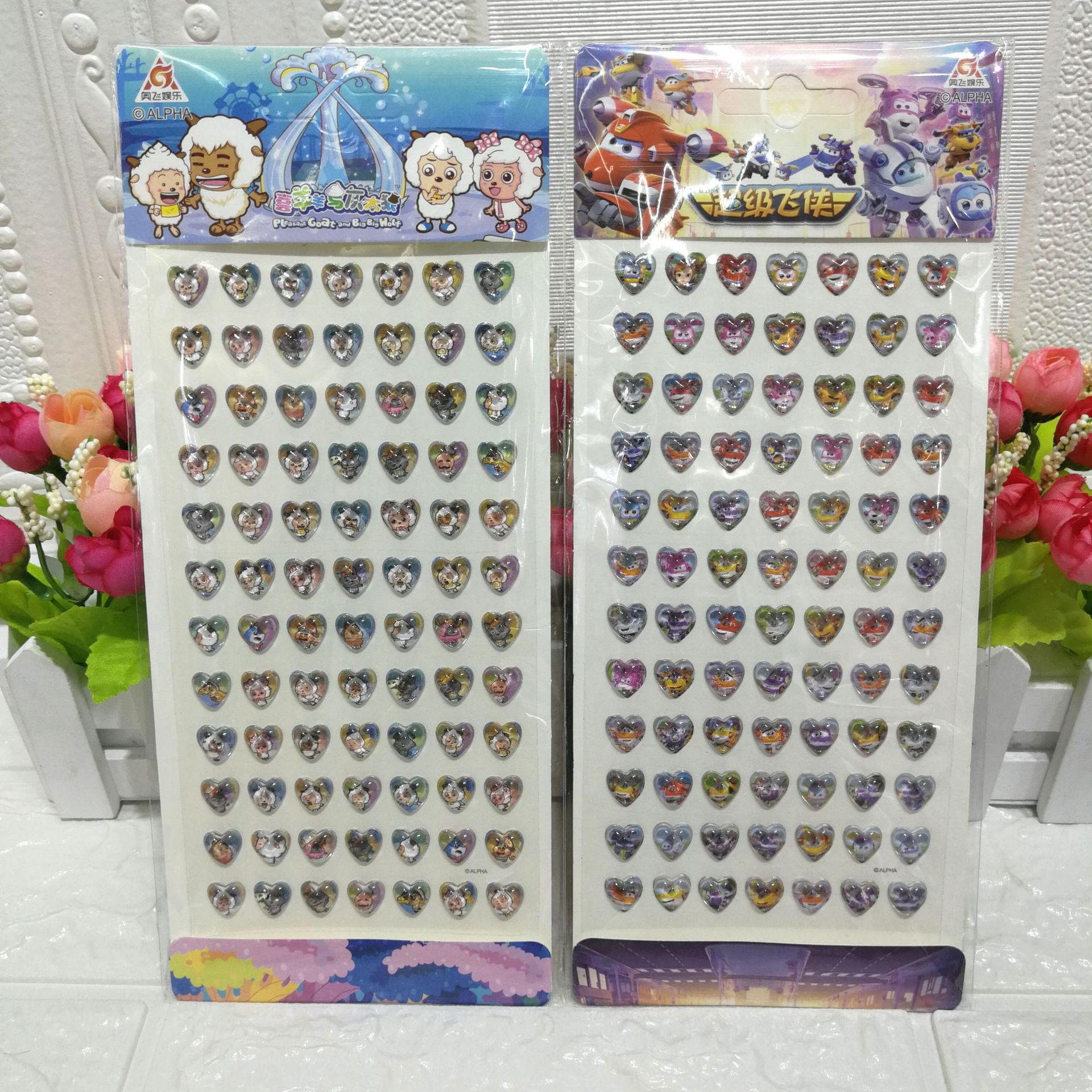 Officially authorized cartoon acrylic diamond and gemstone stickers, heart-shaped 10mm round diamond stickers, DIY mobile phone stickers pic 10