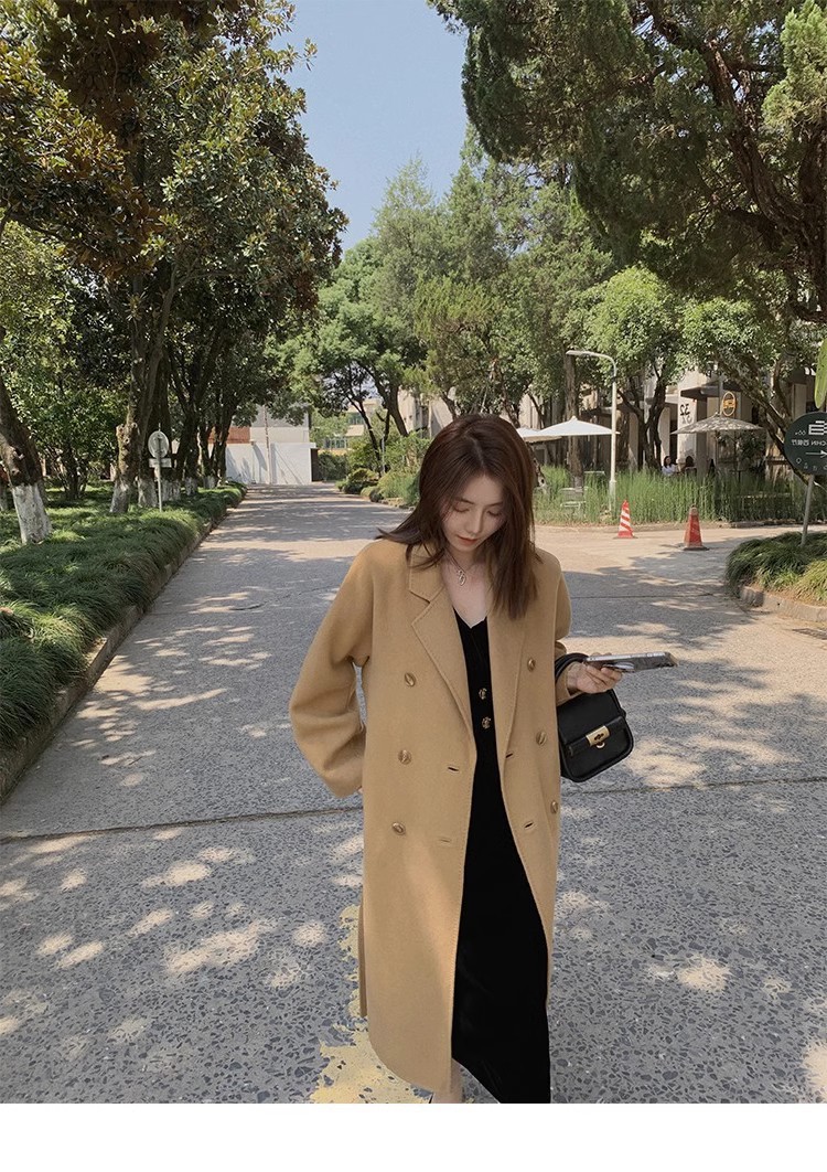 高级感大衣女冬季毛呢外套气质赫本风灰色加厚呢子小香风详情15