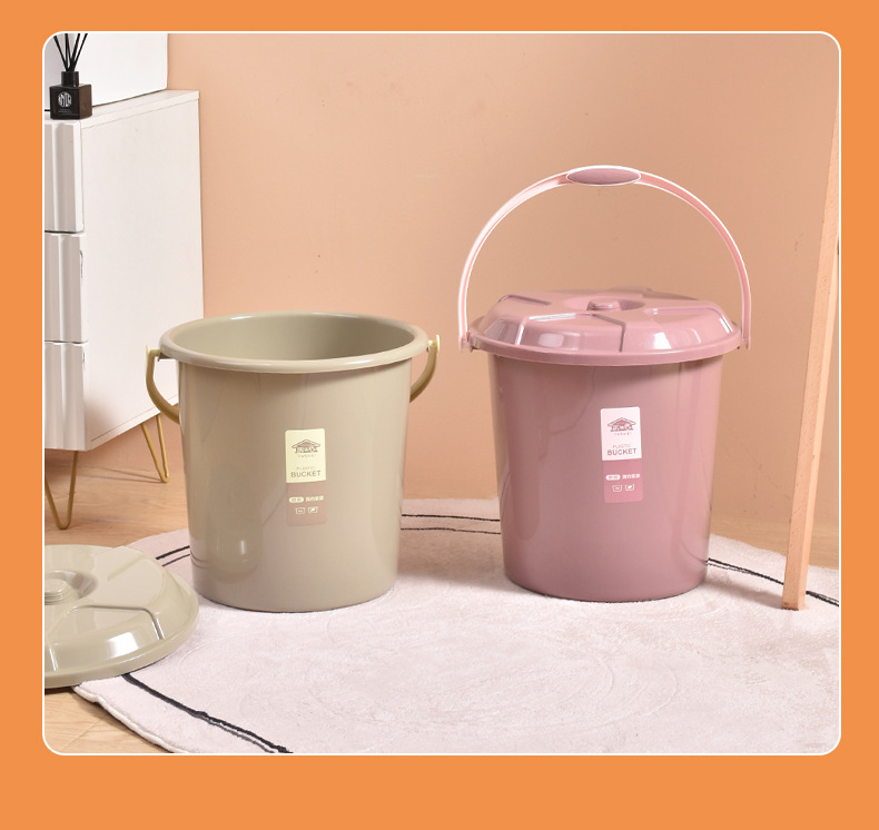新款加厚带盖洗衣桶家用塑料桶学生宿舍洗澡桶大号带提手储水桶01201-922详情9